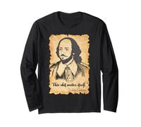 Shakespeare Escritor Humor Literario Bardo Cita Se Escribe Manga Larga