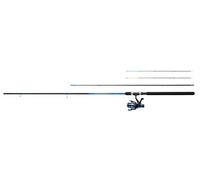 Shakespeare Firebird Feeder Ruten und Rollen Combo Set Caña de Spinning, Unisex, Azul y Negro, 3.0m