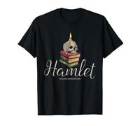 Shakespeare Hamlet Calavera Literatura Bardo Drama Retrato Camiseta