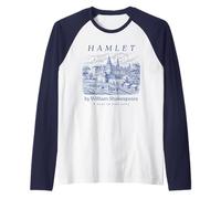 Shakespeare Hamlet Cute Book Lover Bookworm Drama Teacher Camiseta Manga Raglan
