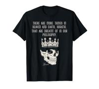 Shakespeare Hamlet Horatio Cita Filosofía Cráneo Camiseta