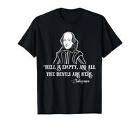 Shakespeare Hell Is Empty Cita Dark Literature Bard Camiseta