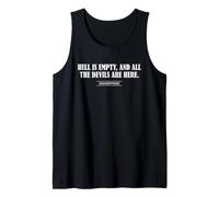 Shakespeare Hell Is Empty Cita Dark Literature Bard Camiseta sin Mangas