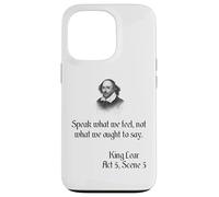 Shakespeare King Lear Play Quote - Habla lo que sentimos... Carcasa para iPhone 13 Pro