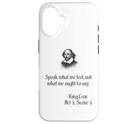 Shakespeare King Lear Play Quote - Habla lo que sentimos... Carcasa para iPhone 16