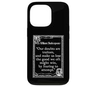 Shakespeare Medida por Medida Cita Nuestras dudas son traidores Carcasa para iPhone 13 Pro