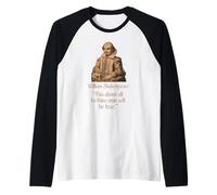 Shakespeare Play Cita de Hamlet de William Shakespeare Camiseta Manga Raglan