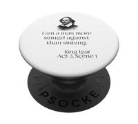 Shakespeare Play Cita de King Lear de William Shakespeare PopSockets PopGrip Adhesivo