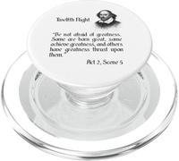 Shakespeare Quote Be Not Afraid of Greatness - Noche duodécima PopSockets PopGrip para MagSafe