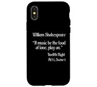 Shakespeare Quote If Music Be The Food - Duodécima noche Carcasa para iPhone X/XS