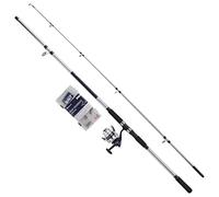 Shakespeare Salt Pier Pounder Combo Set, Combo de caña de Pescar y Carrete, Combo Giratorio, Caja de Aparejos de Caja Dura, señuelos y Aparejos Finales, Pesca en la Costa/Pesca de mar en la Costa,