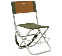 Shakespeare - Taburete Plegable con Soporte para cañas (100 kg), Color Negro y Verde