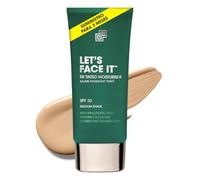 Shakeup Cosmetics BB Cream Hombre, Crema Hidratante con Color y SPF25, Cobertura Natural para Rojeces e Imperfecciones, Maquillaje Masculino Vegano, Hidratación 24h, Tono Medio, 50 ml, LET'S FACE IT