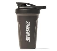 SHAKEWARE Botella Shaker de Proteínas - 600ml - Agitador Snap-Fit para Mezclas Suaves sin Grumos - Shaker Deportivo BPA-Free Antigoteo con Escala de Medición para Fitness y Uso Diario - Negro