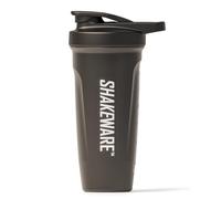 SHAKEWARE Botella Shaker de Proteínas - 850ml - Agitador Snap-Fit para Mezclas Suaves sin Grumos - Shaker Deportivo BPA-Free Antigoteo con Escala de Medición para Fitness y Uso Diario - Negro