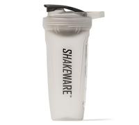 SHAKEWARE Botella Shaker de Proteínas - 850ml - Agitador Snap-Fit para Mezclas Suaves sin Grumos - Shaker Deportivo BPA-Free Antigoteo con Escala de Medición para Fitness y Uso Diario - Transparente