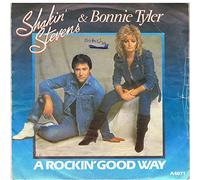 SHAKIN STEVENS AND BONNIE TYLER - A ROCKIN GOOD WAY 7 INCH (7" VINYL 45) UK EPIC 1983
