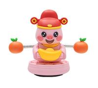 Shaking Animal Car Figurine - Dashboard Accessory for Good Luck and Fun Decoration | Spring Mounted Decor with Wobbling Motion & Cute Design for Trucks, Home Display, Office, and Daily Commuting