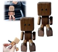Shaking Wooden Man Figurine,Handmade Shaking Feet Wooden Doll,Shaking Men Car Ornaments,Funny W-ooden Doll Car Dashboard Decorations S-haking,Modern Desktop Creative Ornaments Gifts for Men Office