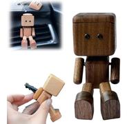 Shaking Wooden Man Figurine,Handmade Shaking Feet Wooden Doll,Shaking Men Car Ornaments,Funny W-ooden Doll Car Dashboard Decorations S-haking,Modern Desktop Creative Ornaments Gifts for Men Office