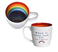 SHAKLAK Taza con diseño de arco iris de adentro hacia afuera