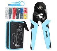 SHALL 1800 piezas Kit de herramientas de crimpado de férula, alicates de crimpado, conectores de terminales de crimpado eléctricos autoajustables para electricistas