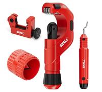 SHALL 4PC Tubing Cutter Set,Cortatubos de alta resistencia Ø 6-50 mm, minicortador Ø 3-22 mm, con 2 herramientas de desbarbado, adecuado para PVC/aluminio/cobre