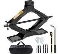 Shall gato de tijera 2T, gato con almohadilla de goma de 360°, altura de elevación 100-380 mm, placa de acero reforzada y engrosada, con carraca y protección contra la oxidación, para SUV y sedán