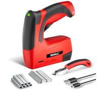 SHALL Juego de clavadora inalámbrica de 4 V (2 en 1), grapadora decorativa inalámbrica con 2500 grapas, grapadora eléctrica 2 en 1