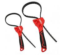 SHALL Juego de llaves de correa de 2 piezas, para tuberías de menos de 150 mm (6 pulgadas) y 100 mm (4 pulgadas) de diámetro: una llave ajustable reforzada para reparaciones de tuberías