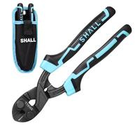 SHALL Mini cortador de pernos de 8 pulgadas, cortador de alambre pequeño y resistente, área de agarre para tirar de clavos y agarrar cables, apalancamiento más eficiente, bolsa para cinturón incluida