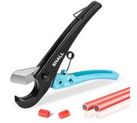 SHALL PEX Cortador de tubos, corta hasta 1-3/8 pulgadas, cortador de tubos rápido para PEX, mangueras de plástico, PVC, CPVC, PP-R, PE (delgado), etc., herramienta de corte de tubos de aleación de