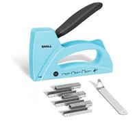 SHALL Pistola ligera para carpintería: 1600 grapas y quitagrapas, clavadora de tela para manualidades y decoración DIY