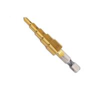 Shallho 1/4" vástago hexagonal 4-12mm titanio recubierto espiral acanalado paso taladro HSS paso broca para plástico madera metal multi-agujero cónico taladro
