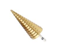 Shallho 1/4" vástago hexagonal 4-32mm titanio recubierto espiral acanalado paso taladro HSS paso broca para plástico madera metal multi-agujero cónico taladro