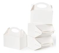 Shallive 50 cajas blancas de regalo para fiestas, bolsas de regalo de caramelos, cajas de golosinas para decoración de suministros de fiesta