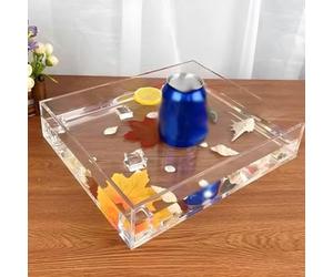 Shallow Acrílico Foto Gabinete De Exhibición Posando Props, Decorativo Filmación Props Para Tomar Publicidad Creativa, De Alta Transparencia Escaparate Bajo El Agua Para El Estudio De Fotografía(70x30