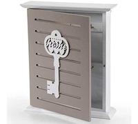 Shally Dogan Armario Llavero de Pared de Madera decoración Llave con inscripción 20 x 5,8 x 24 cm, Diseño 4, Standard