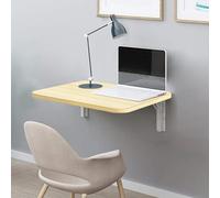 Shally Dogan Mesa de Pared Plegable 60 x 40 cm de Madera, estantería de Pared Plegable, Ahorra Espacio, versátil, Escritorio para Ordenador, Mesa de Comedor, salón, salón, baño, Cocina (Roble)