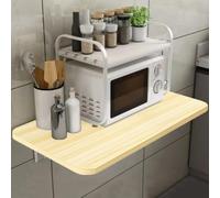 Shally Dogan Mesa de Pared Plegable 80 x 60 cm de Madera, estantería de Pared Plegable, Ahorra Espacio, versátil, Escritorio para Ordenador, Mesa de Comedor, salón, salón, baño, Cocina (Roble)
