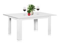 Shally Dogan Mesa Extensible para Comedor, Color Blanco, de 110 x 70 cm a 150 x 70 cm, diseño Moderno, Extensible para Ahorrar Espacio, Ideal para Comedor, salón, Cocina, decoración, (Blanco Fresno)