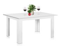 Shally Dogan Mesa Extensible para Comedor, Color Blanco, de 90 x 60 cm a 120 x 60 cm, diseño Moderno, Extensible para Ahorrar Espacio, Ideal para Comedor, salón, Cocina, decoración de Interiores,