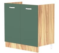 Shally Dogan Mueble bajo Fregadero para Cocina 2 Puertas modulares Mueble Base de 80 para Fregadero (Verde, 80 x 50 x 85 cm)