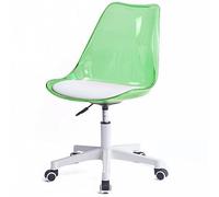 Shally Dogan Silla de Escritorio con 5 Ruedas giratorias, Respaldo Transparente de Polipropileno, sillón ergonómico con Asiento Acolchado de Alta Densidad, Ideal para Dormitorio, Oficina, hogar