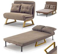 Shally Dogan Sofá Cama de 2 plazas, reclinable, 3 en 1, sillón Convertible con Cojines, Chaise Longue con Asiento Acolchado Suave, Cobertura de Terciopelo Premium, sillón Relax Que Ahorra Espacio