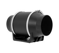 Shalmidor Ventilador de conducto de humos, 100 mm, ventilador de canal en línea, 220 m³/h, ventilador silencioso 2600 rpm, extractor de humo con enchufe europeo para baño, inodoro, cocina, invernadero