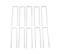 SHALONYOU 10 piquetas de Acero galvanizado en Forma de U for Carpas, for césped, barreras y Telas de paisajismo/1816