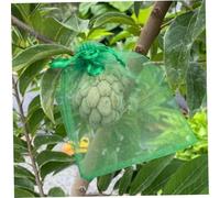 SHALONYOU 100 Bolsas Protectoras for Frutas, Transpirables, Verdes, for Frutas y Verduras, con cordón, Reutilizables, for Melocotones y Uvas, 30 x 20 cm, Color Verde(20 * 30cm)