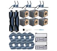 SHALONYOU Kit de Repuesto de 28 Piezas for aspiradora Eufy X10 Pro Omni. Incluye Cepillo Principal, cepillos Laterales, filtros, paños de fregona y Bolsas for Polvo. Herramientas de limpieza/1184