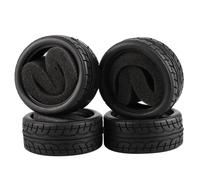 Shaluoman Soft Rubber Tires Tyre for RC 1:10 On Road Car Pack of 4